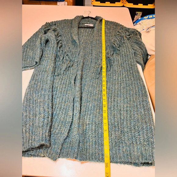 Anthropologie Stevie Fringed Knit Kimono Size OS NWOT - Picture 4 of 7